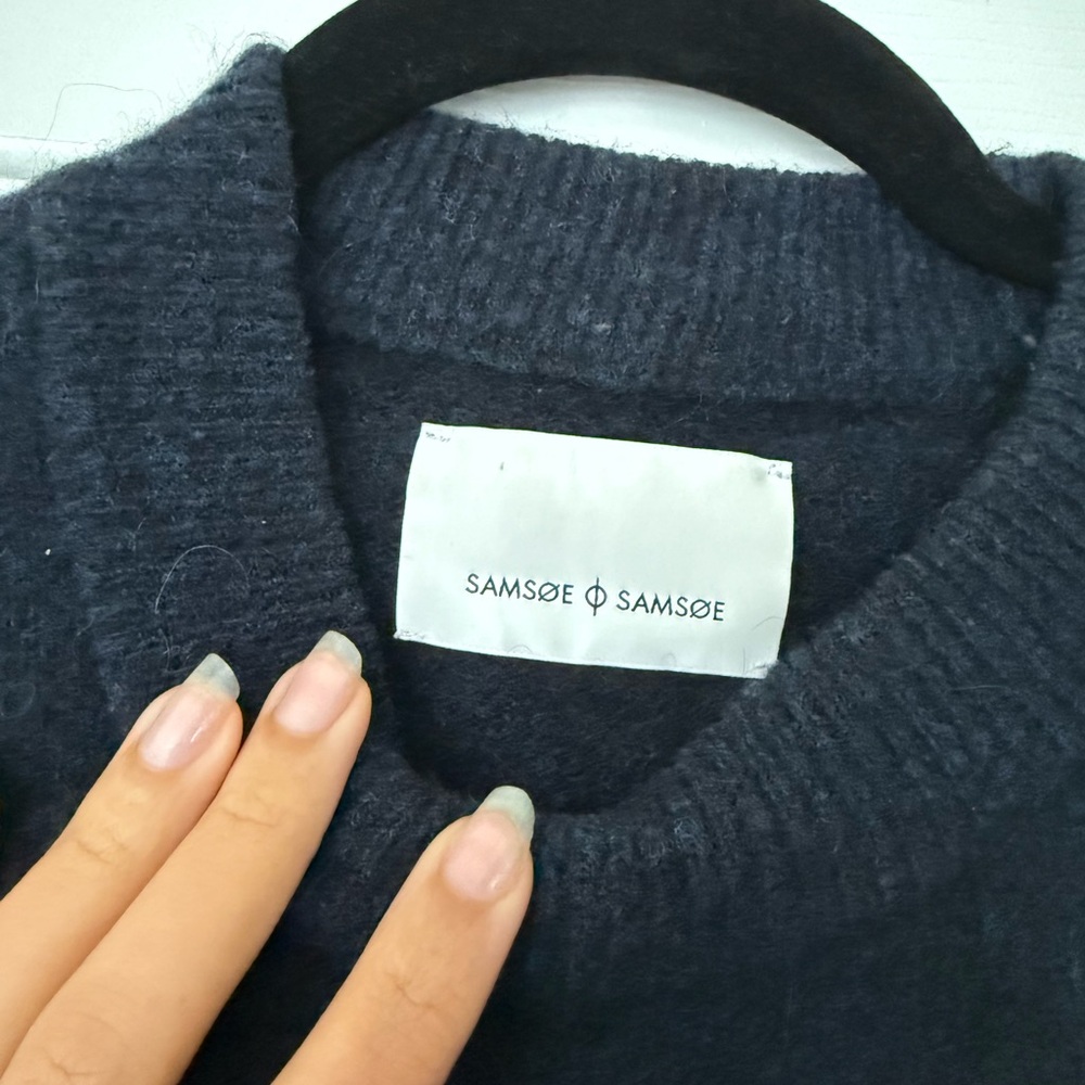 SAMSOE Dark Blue Sweater Cardigan